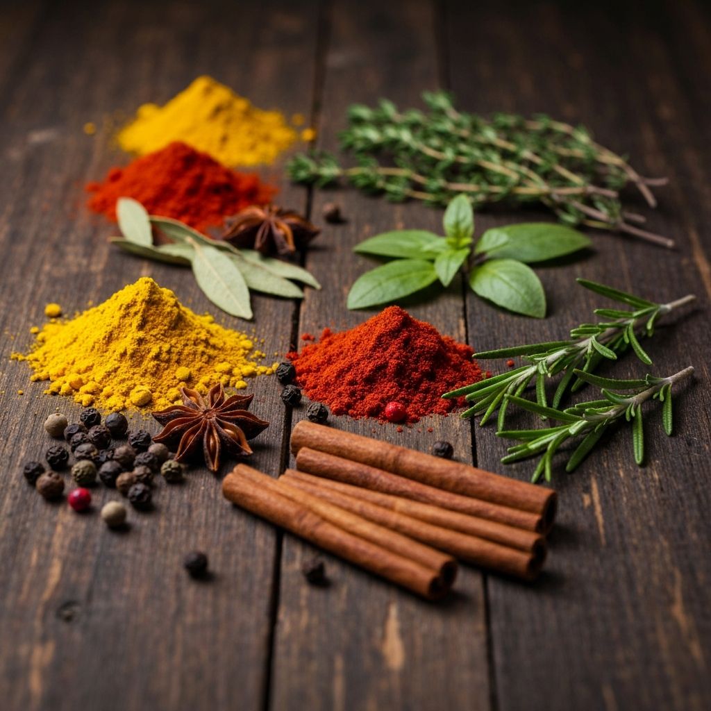 Assaisonnements naturels et épices